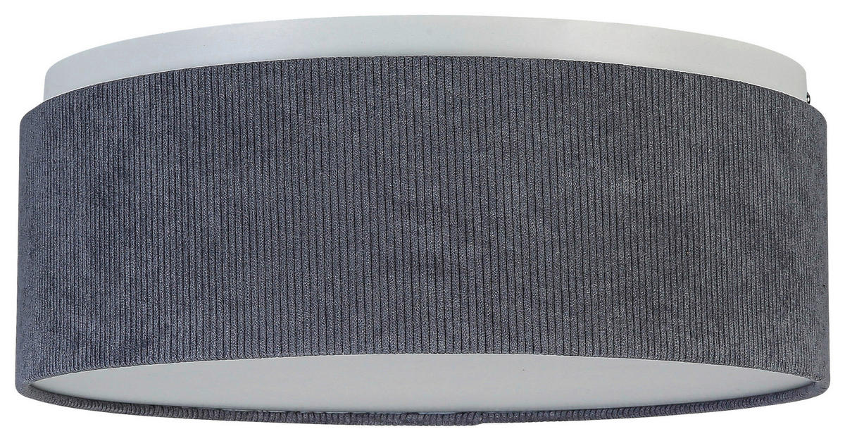 DECKENLEUCHTE 40/15 cm   - Anthrazit, Trend, Kunststoff/Textil (40/15cm) - Novel