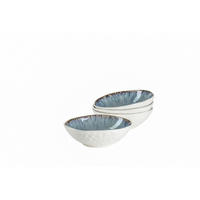 SCHÜSSELSET Frozen 4-teilig  - Blau, Basics, Keramik (17,5/5,5cm) - Mäser