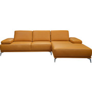 WOHNLANDSCHAFT in Leder Gelb - Chromfarben/Gelb, Design, Leder (298/178cm) - Chilliano