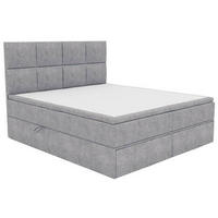 BOXBETT 140/200 cm  in Hellgrau  - Hellgrau/Schwarz, Konventionell, Kunststoff/Textil (140/200cm) - Carryhome