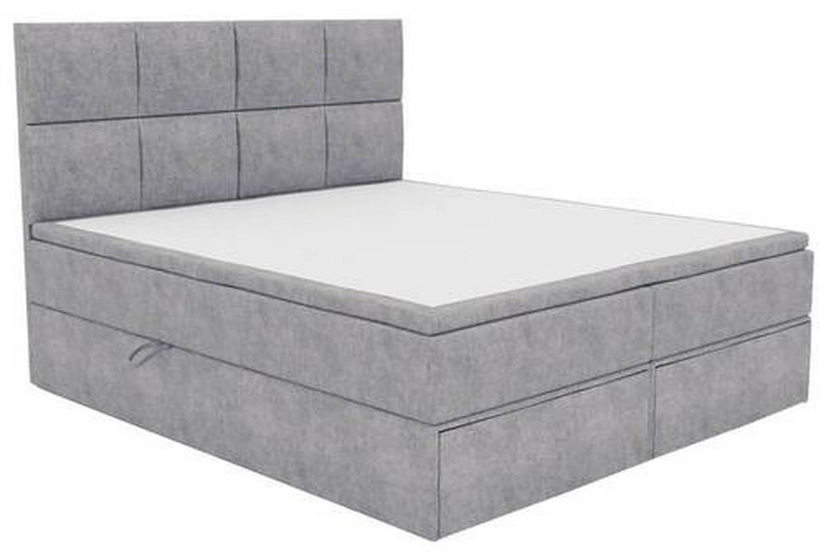 BOXBETT 140/200 cm  in Hellgrau  - Hellgrau/Schwarz, Konventionell, Kunststoff/Textil (140/200cm) - Carryhome