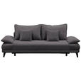 SCHLAFSOFA Cord Anthrazit  - Anthrazit/Schwarz, KONVENTIONELL, Kunststoff/Textil (246/90/105cm) - Carryhome