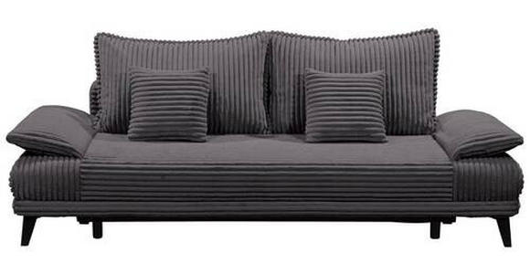 SCHLAFSOFA Cord Anthrazit  - Anthrazit/Schwarz, KONVENTIONELL, Kunststoff/Textil (246/90/105cm) - Carryhome