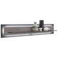 WANDBOARD  150/26/23 cm  - Eichefarben/Schwarz, Design, Glas/Holz (150/26/23cm) - Novel