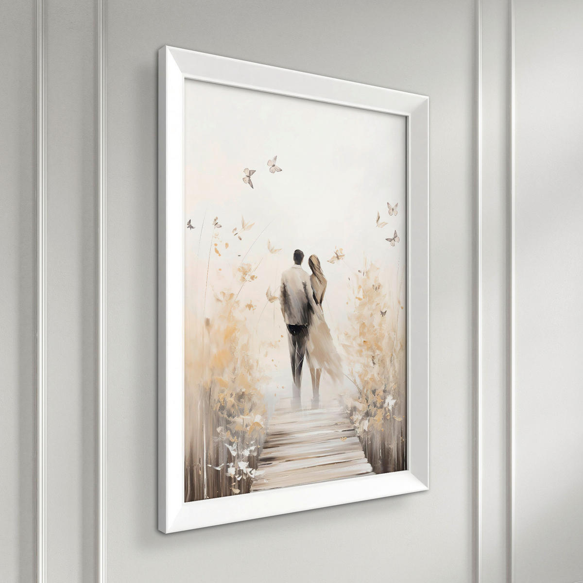 DRUCKGRAFIK Landschaft & Natur  - Beige/Weiß, Basics, Holz/Papier (75/56/3cm)