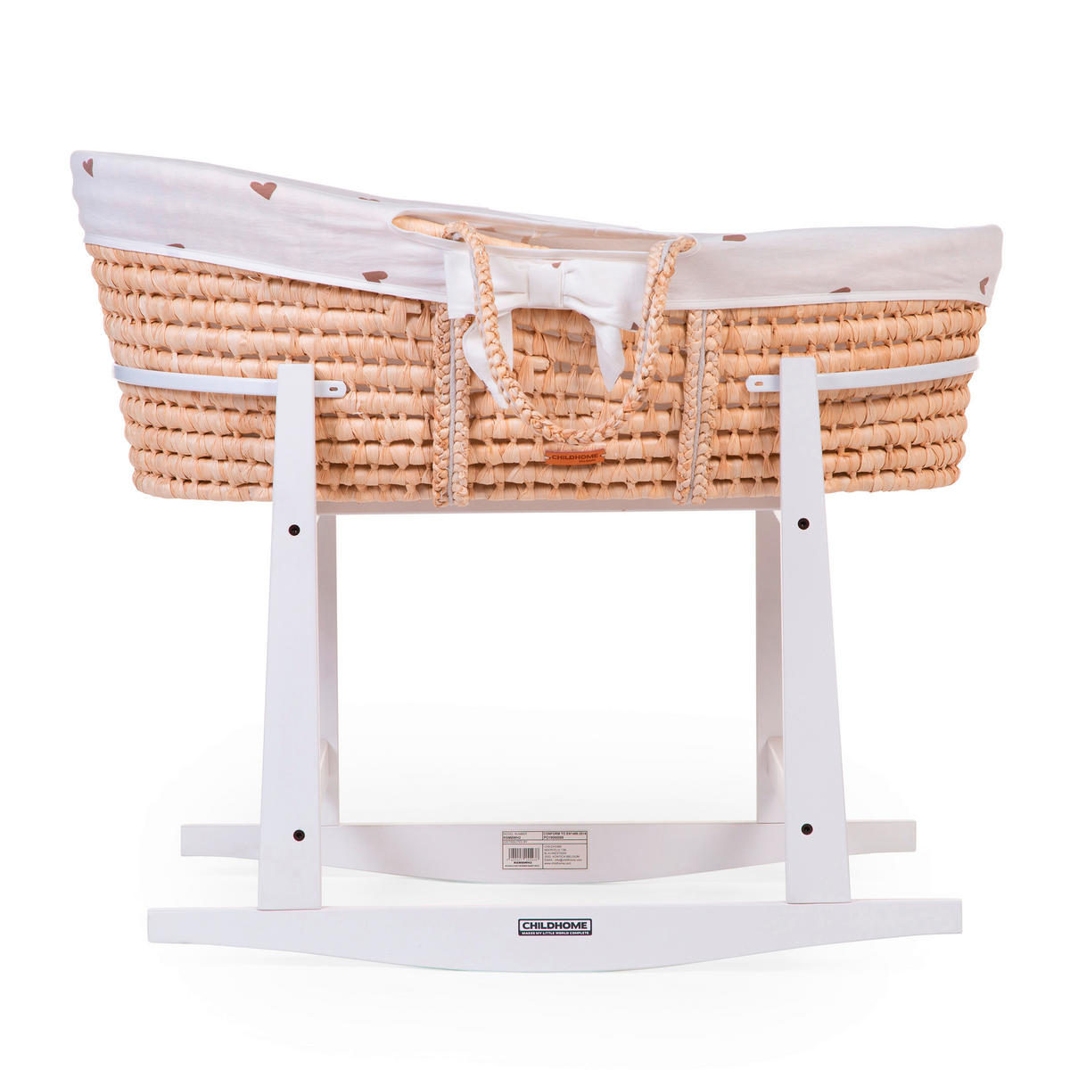 WIEGENGESTELL Rocking Stand Schaukelwiege für Moseskorb  Weiß  - Weiß, KONVENTIONELL, Holzwerkstoff (85/46/54cm) - Childhome