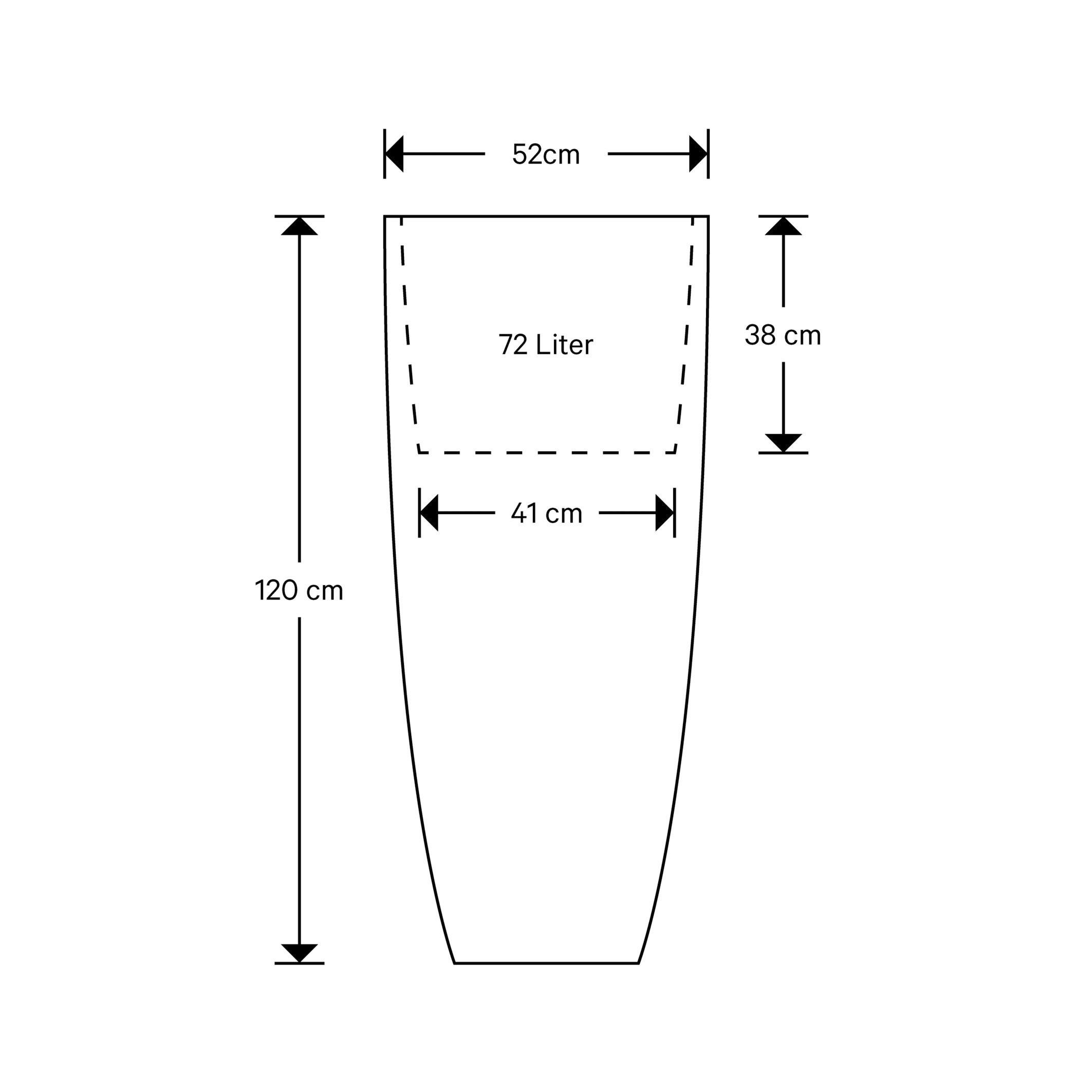 BODENVASE  - Schlammfarben, Design, Kunststoff (52/120/52cm) - Joop!