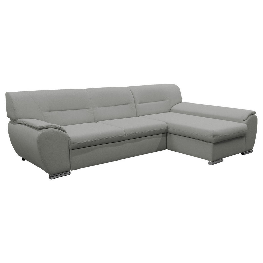 Thumbnail - Mid.you Ecksofa, Hellgrau, Textil, 3-Sitzer, Ottomane rechts, L-Form, 281x167 cm, Made in EU, Stoffauswahl, seitenverkeh...