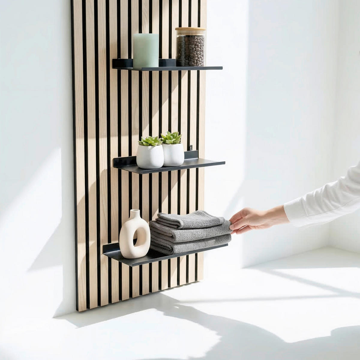 AKUSTIKPANEEL  - Schwarz, Basics, Metall (28/13,5/1,6cm)