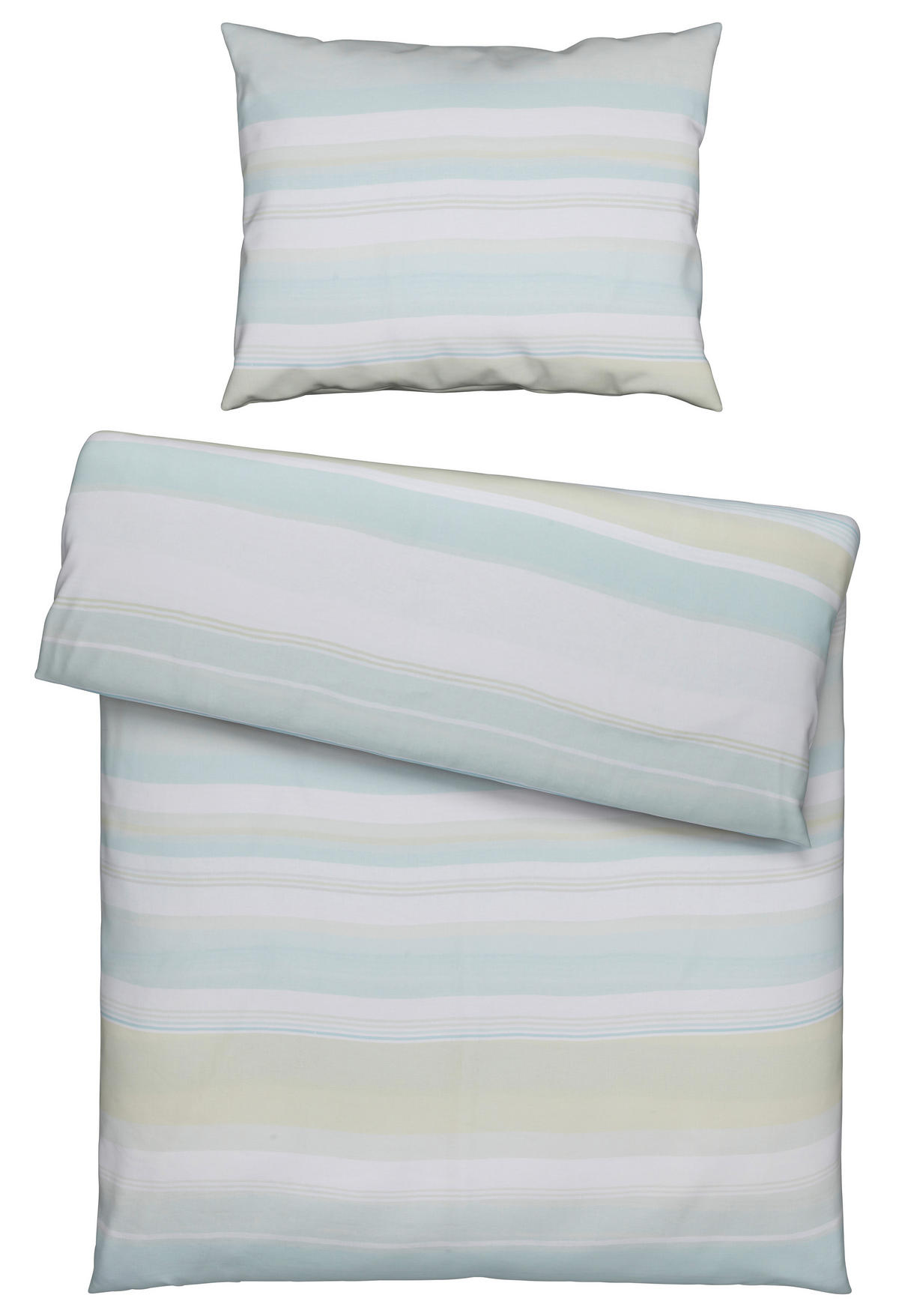 BETTWÄSCHE Frühjahr/Sommer 2024 Leinenoptik 140/200 cm  - Türkis/Weiß, KONVENTIONELL, Textil (140/200cm) - Fleuresse