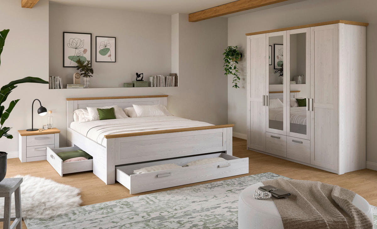 SCHLAFZIMMER  in Lärchefarben, Eiche Artisan  - Lärchefarben/Eiche Artisan, ROMANTIK / LANDHAUS, Holzwerkstoff - Livetastic