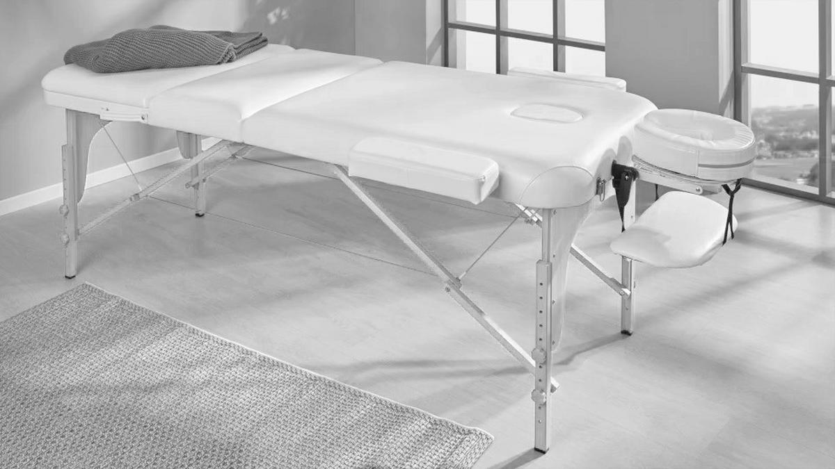 MASSAGELIEGE - Weiß, Trend, Holz/Holzwerkstoff (185/70/62-85cm) - Novel