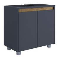 WASCHBECKENUNTERSCHRANK 57/55/33 cm  - Honigeiche/Anthrazit, Trend, Holzwerkstoff/Kunststoff (57/55/33cm) - MID.YOU