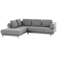 ECKSOFA  in Chenille Graphitfarben  235/277 cm  - Graphitfarben, Design, Textil/Metall (235/277cm)