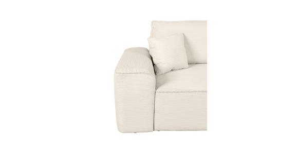 SCHLAFSOFA  mit Rücken echt, Armteil links, Armteil rechts Cord Creme  - Creme/Schwarz, Design, Kunststoff/Textil (261/95/108cm) - Xora