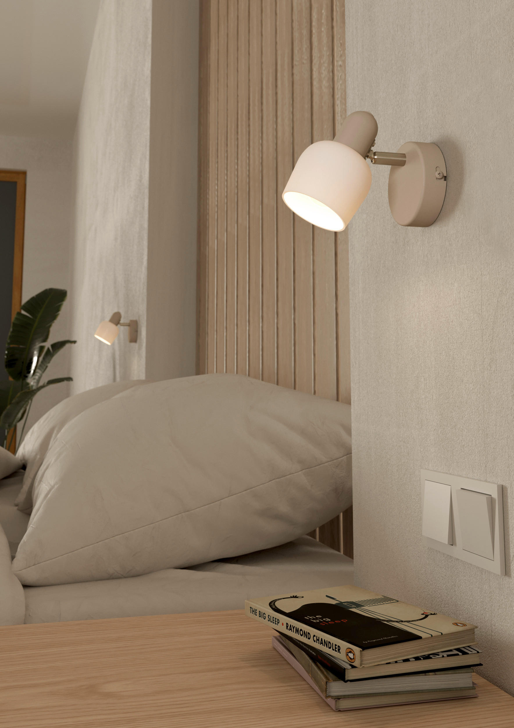 TAKLAMPA Corato 8.5/12.5/15 cm  - vit/sandfärgad, Natur, metall/glas (8.5/12.5/15cm) - Eglo