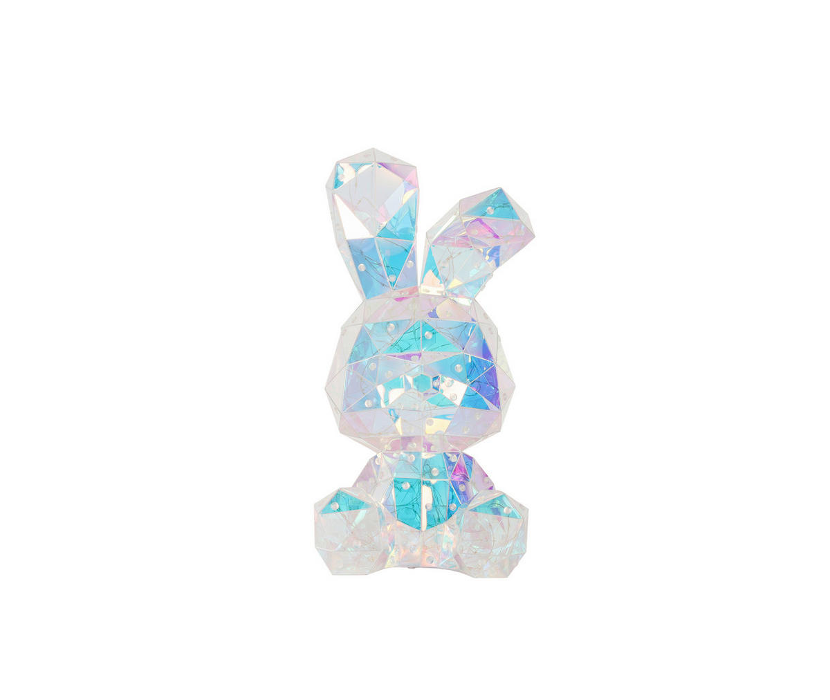 LED-DEKOLEUCHTE Hase 20/20/41 cm   - Transparent/Perlmutt, Design, Kunststoff (20/20/41cm) - Novel