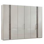 DREHTÜRENSCHRANK  in Grau  - Chromfarben/Grau, Design, Glas/Holzwerkstoff (300/216/59cm) - Dieter Knoll