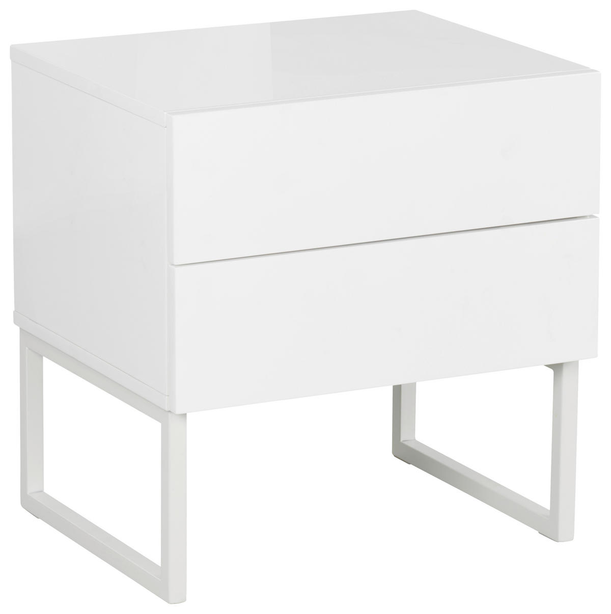 NOČNÝ STOLÍK, biela, 48/50/40 cm - biela, Modern, kov/kompozitné drevo (48/50/40cm) - Livetastic