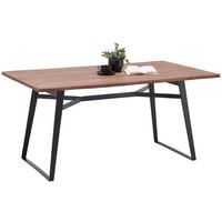 ÉTKEZŐASZTAL - akácia színű/fekete, Modern, fa/fém (160/90/77cm) - Livetastic
