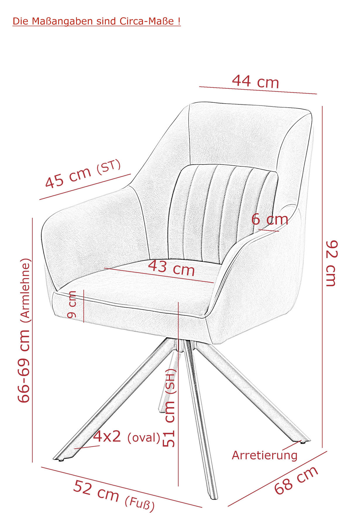ARMLEHNSTUHL-SET 2 Stück erweiterbar, inklusive Armlehnen Lederlook  - Anthrazit/Schwarz, MODERN, Textil/Metall (62/92/67cm) - MID.YOU