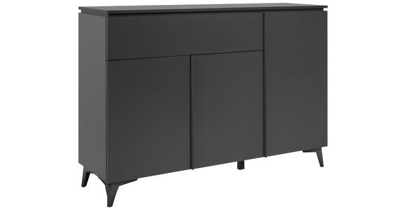 SIDEBOARD Anthrazit, Schieferfarben Einlegeböden  - Schieferfarben/Anthrazit, KONVENTIONELL, Holzwerkstoff/Kunststoff (133/92/40cm) - Carryhome