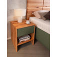 POLSTERBETT Matratze, Lattenrost, Bettkasten Buchefarben, Olivgrün 200/200 cm  - Buchefarben/Weiß, Design, Holz/Textil (200/200cm) - Valnatura