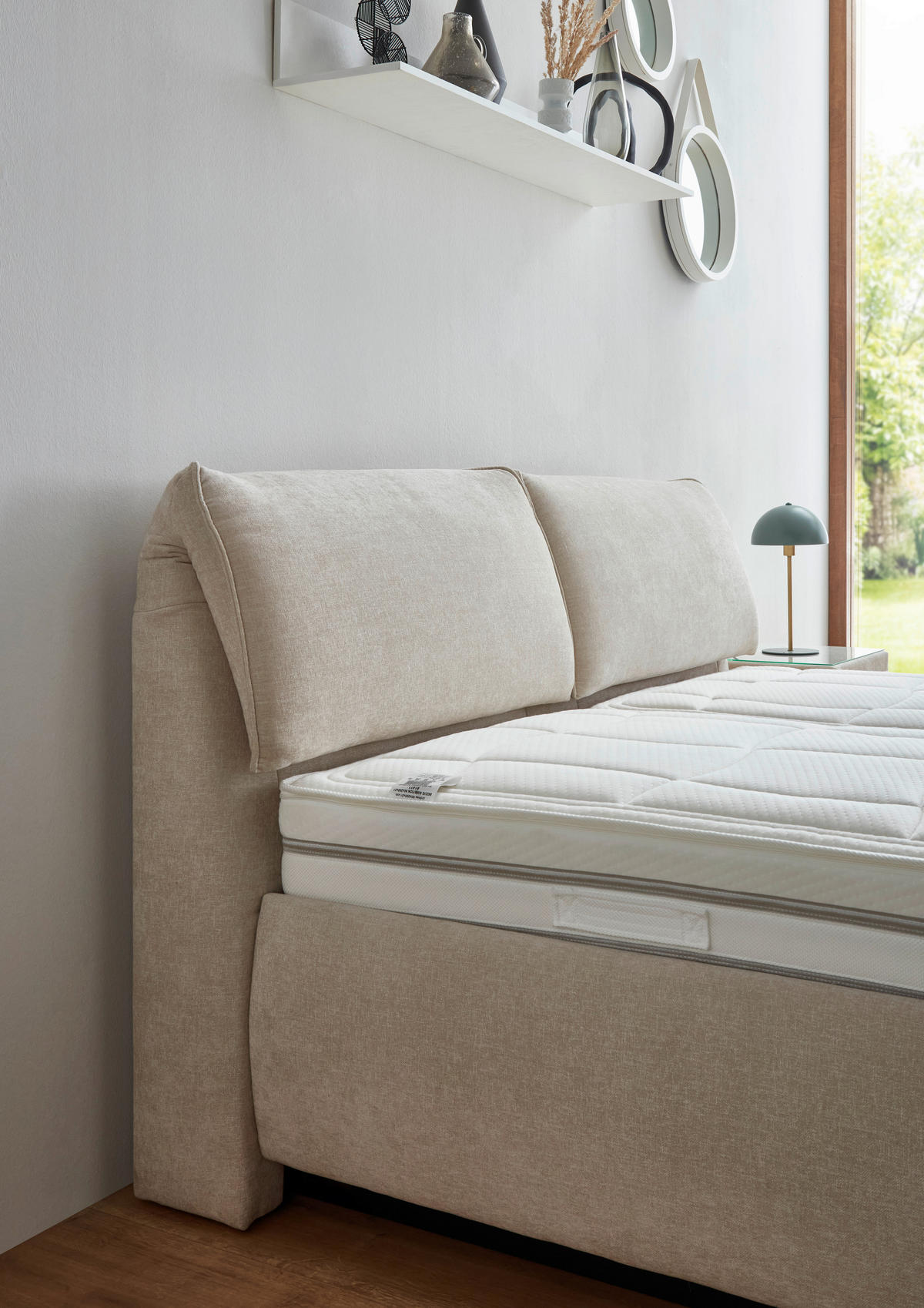 POLSTERBETT 180/200 cm,  in Naturfarben, Matratze, gepolstertes Kopfteil, Lattenrost, Bettkasten, H4 + H5 = sehr fest + hart  - Schwarz/Weiß, KONVENTIONELL, Holz/Holzwerkstoff (180/200cm) - Beldomo - Sleep