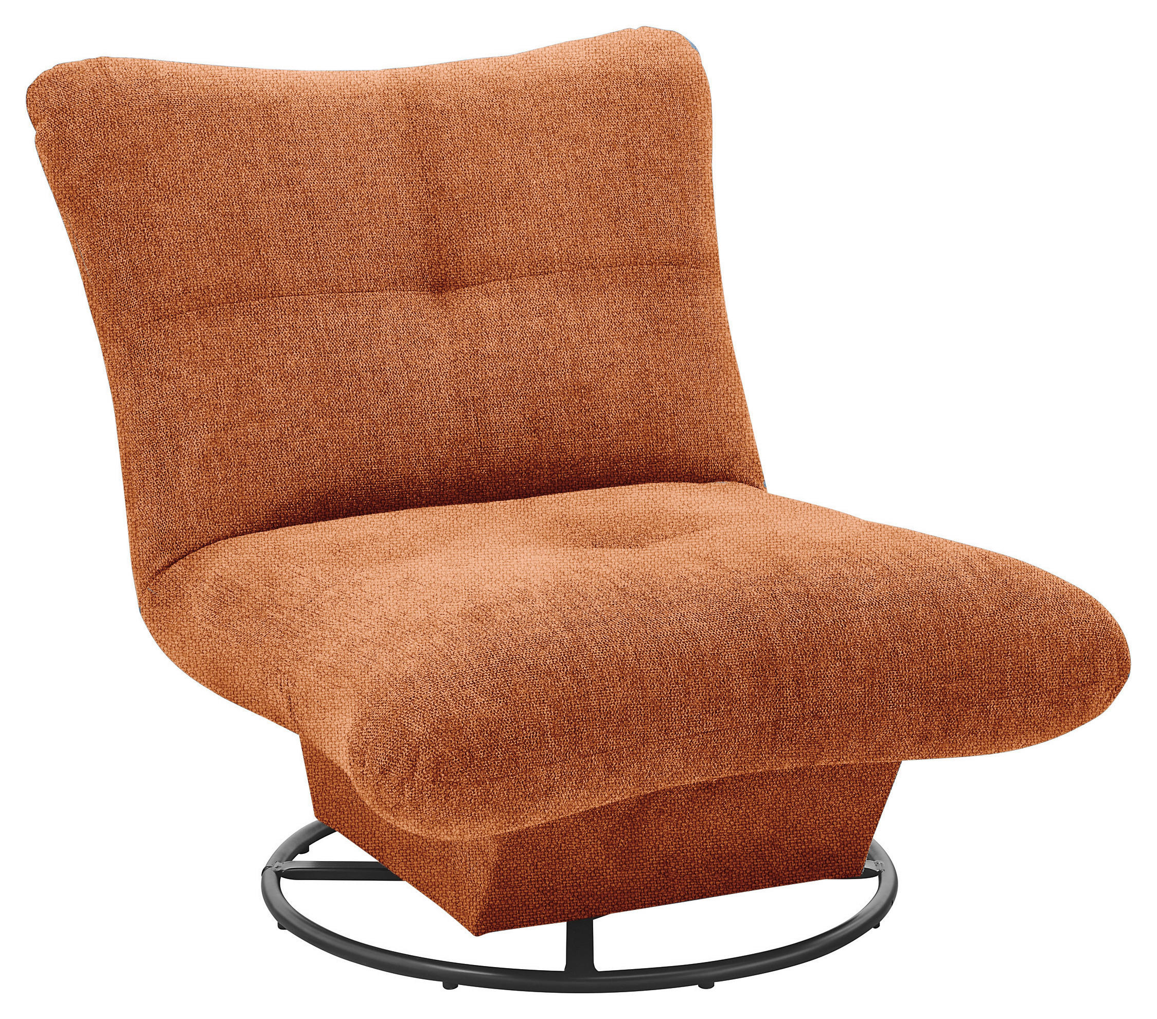 SESSEL Struktur Terracotta    - Terracotta/Schwarz, KONVENTIONELL, Textil/Metall (96/75/93cm) - Carryhome