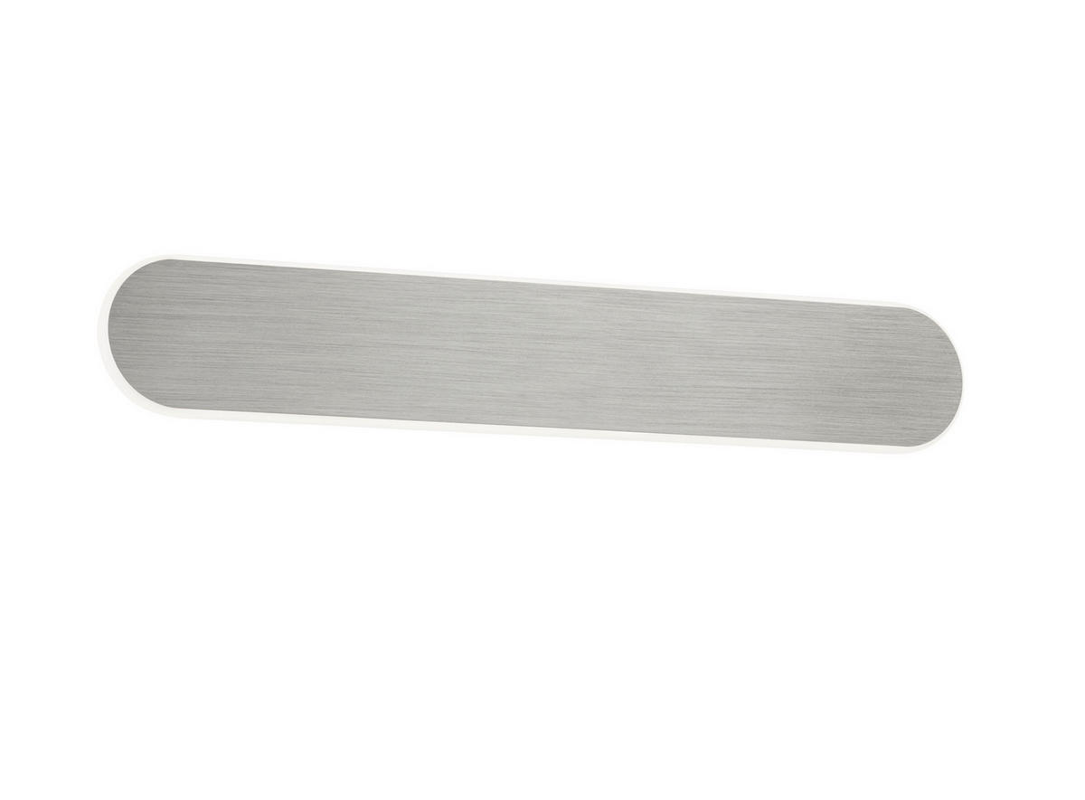 ZIDNA LED LAMPA - boja nikla/bela, Dizajnerski, metal/plastika (8/50cm)
