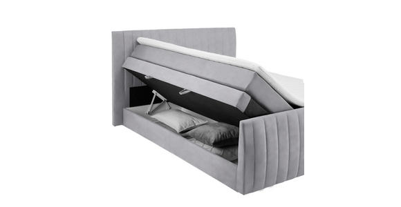 BOXSPRINGBETT 160/200 cm  in Grau  - Schwarz/Grau, KONVENTIONELL, Kunststoff/Textil (160/200cm) - Carryhome