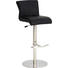 BARHOCKER Lederlook Edelstahlfarben, Schwarz - Edelstahlfarben/Schwarz, Design, Textil/Metall (42/81-106/43cm) - Dieter Knoll