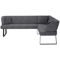 ECKBANK 233/189 cm  in Schwarz, Anthrazit  - Anthrazit/Schwarz, Design, Textil/Metall (233/189cm) - Novel