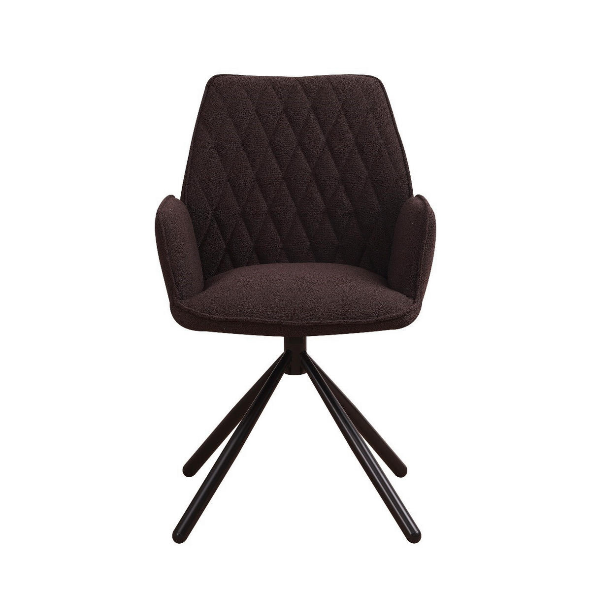 SADA ŽIDLÍ S PODRUČKAMI 2 kusy - černá/hnědá, Design, kov/textil (56/97/52,5cm) - MID.YOU