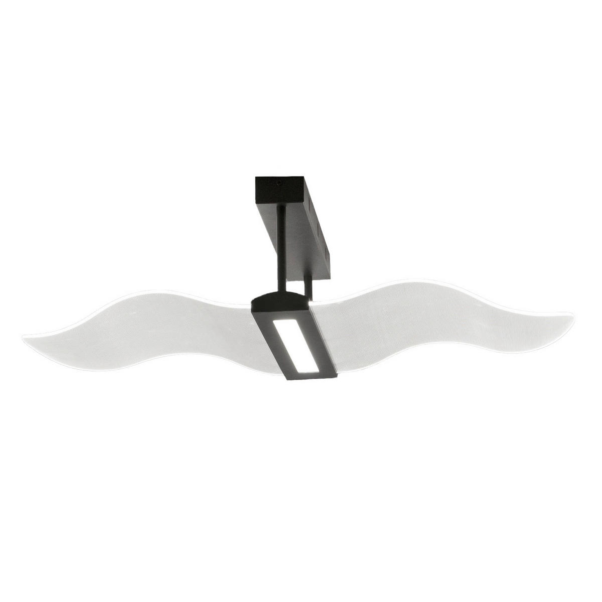 STROPNA LED-SVETILKA  Fenice 40 W//3000 K/230 V/ - črna, Design, kovina/umetna masa (85/40/200cm)