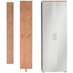 GARDEROBE 3-teilig  in 220/198/29 cm  - Wildeiche/Weiß, Design, Holzwerkstoff (220/198/29cm) - Moderano