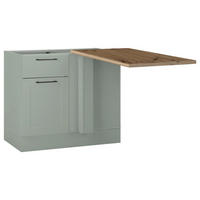 ECKUNTERSCHRANK 115/90/60 cm  - Schwarz/Eiche Artisan, Design, Holzwerkstoff/Metall (115/90/60cm) - MID.YOU