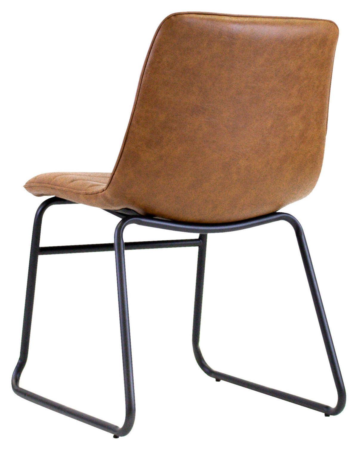 STUHL - Cognac/Schwarz, KONVENTIONELL, Kunststoff/Textil (48/77/56cm) - MID.YOU