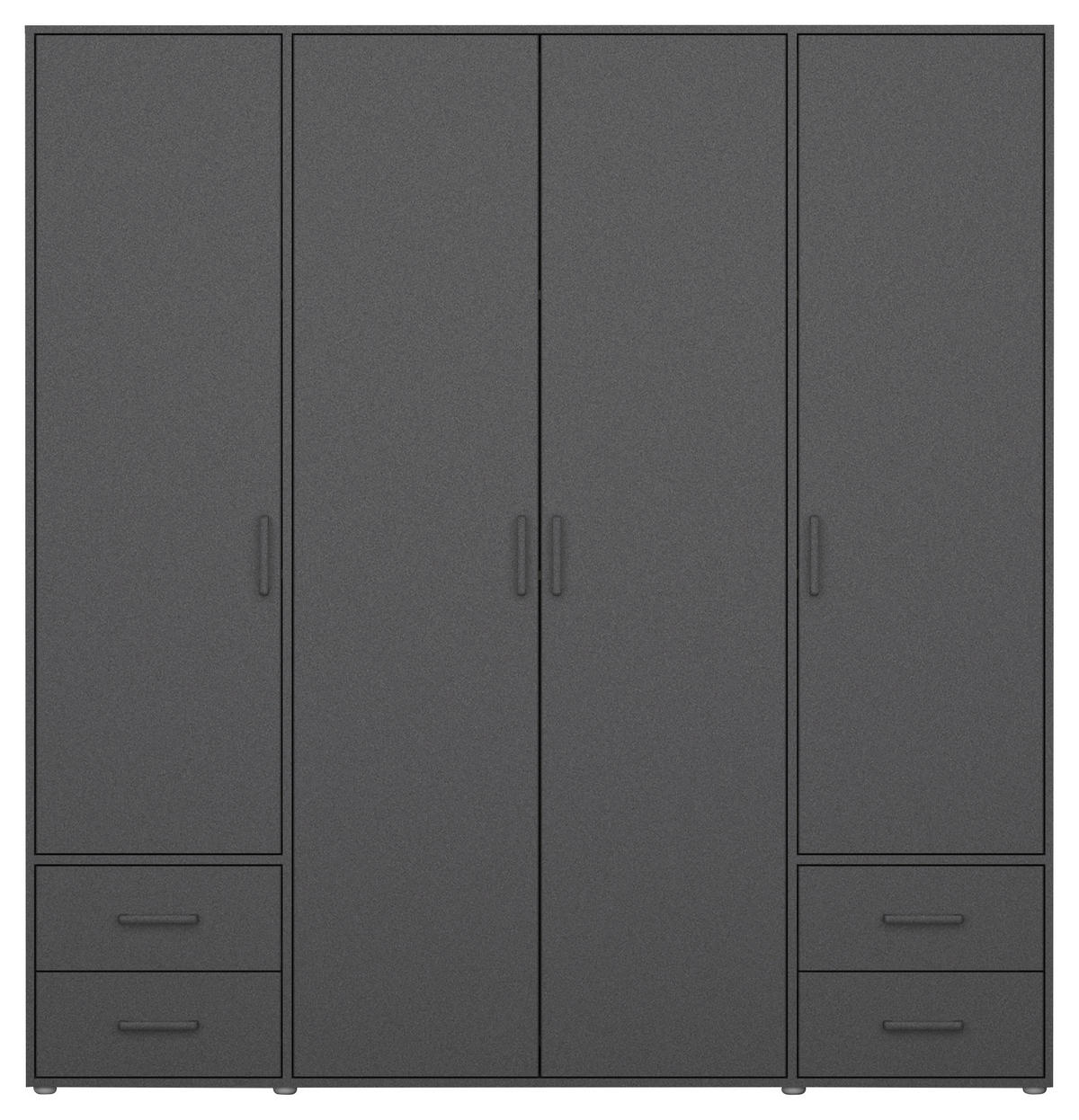 DREHTÜRENSCHRANK in Grau  - Grau, Modern, Holzwerkstoff/Kunststoff (187/194/53cm) - Rauch Möbel
