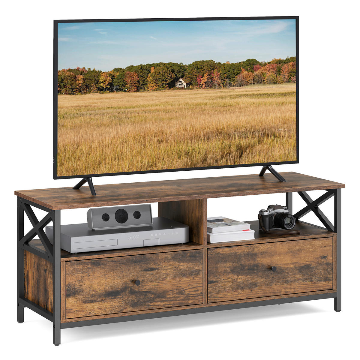 TV-ELEMENT 120/50/40 cm  - Dunkelbraun/Schwarz, MODERN, Holzwerkstoff/Metall (120/50/40cm) - MID.YOU