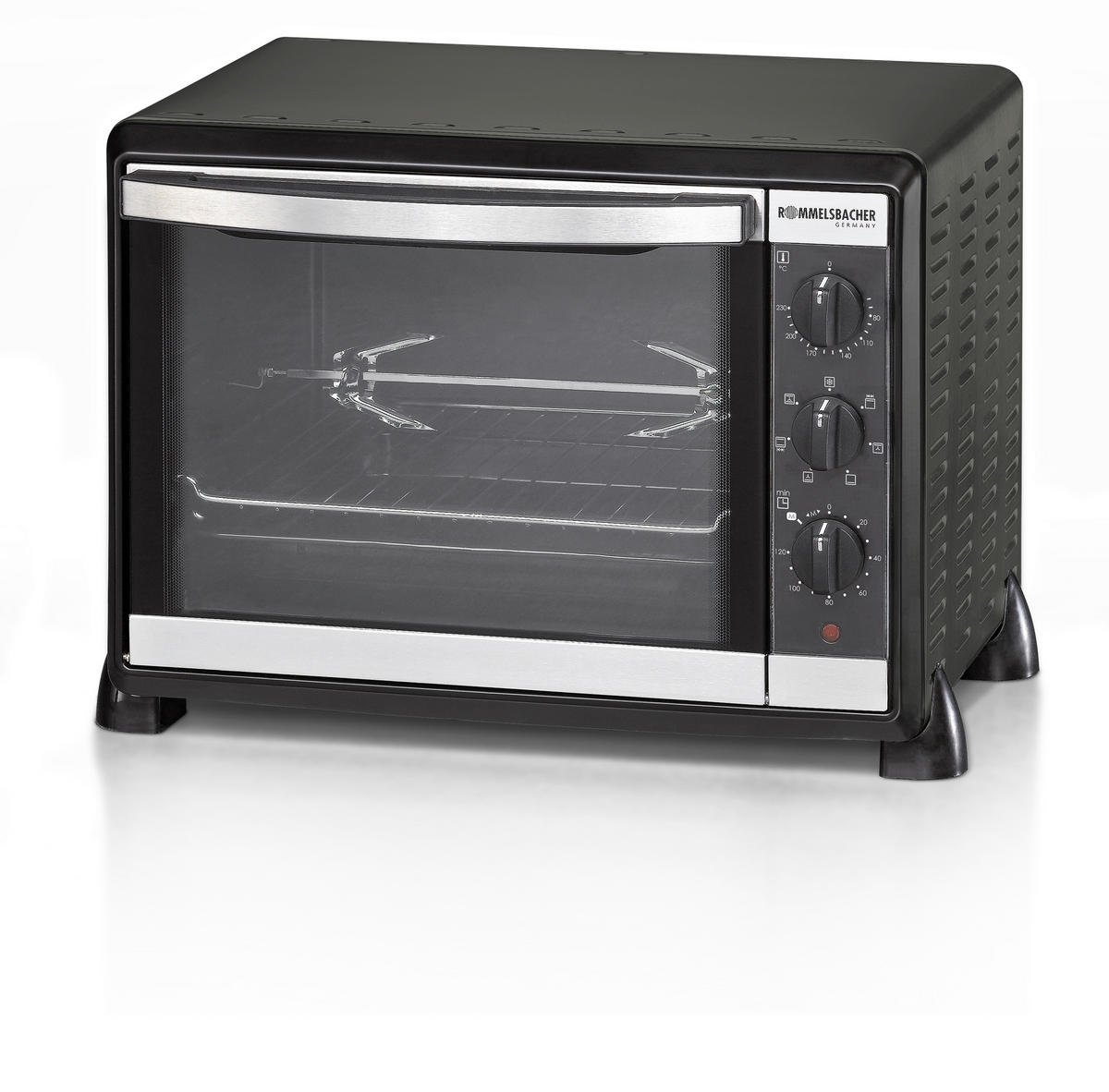 MINIBACKOFEN  - Schwarzchrom, Basics, Metall (48.5/34/39.5cm) - Rommelsbacher