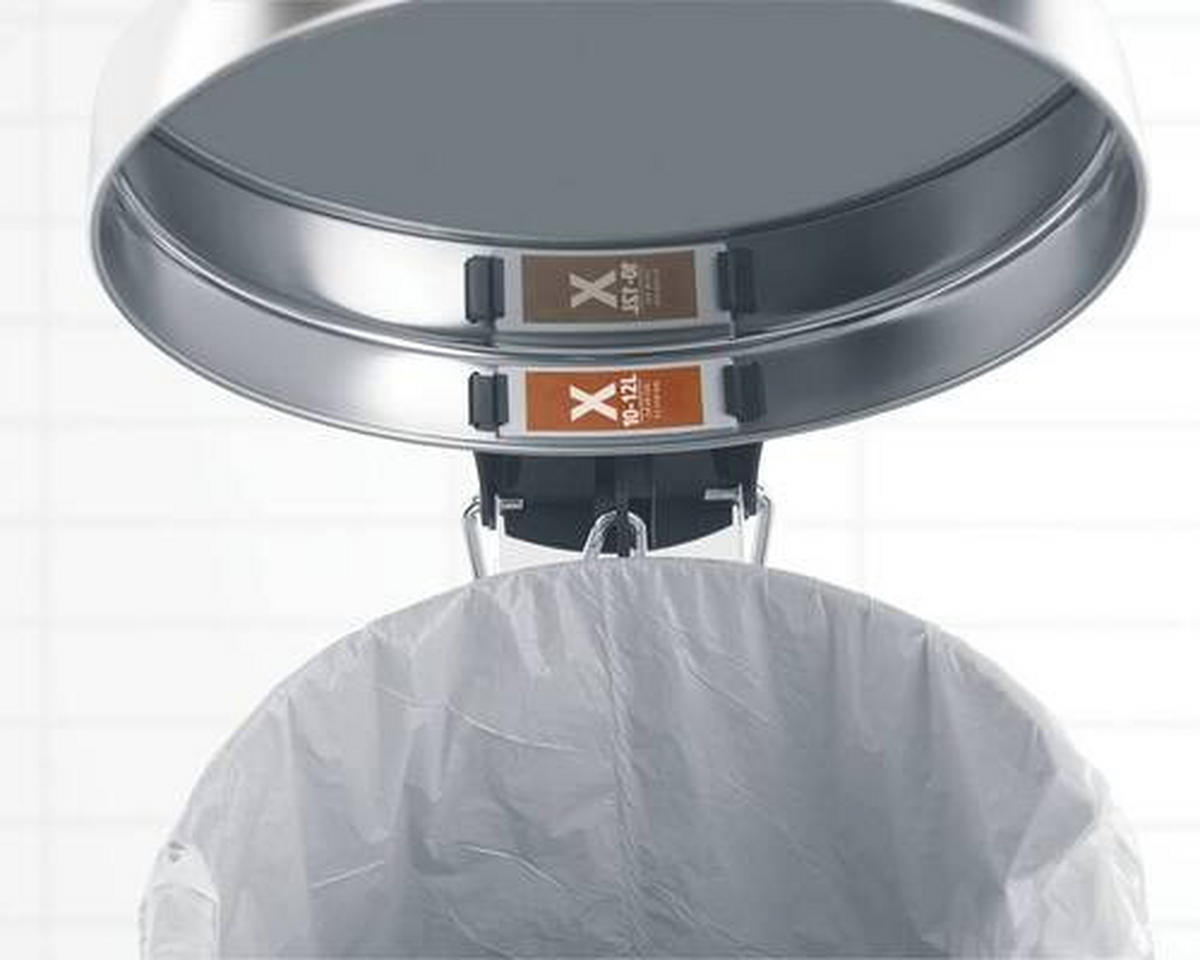 ABFALLEIMER NEW ICON 12 L  - Silberfarben, Basics, Kunststoff/Metall (25.1/41.1/33.8cm) - Brabantia