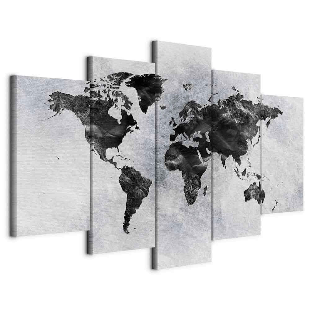 artgeist LEINWANDBILD, mapa světa, 200/100/1,2 cm