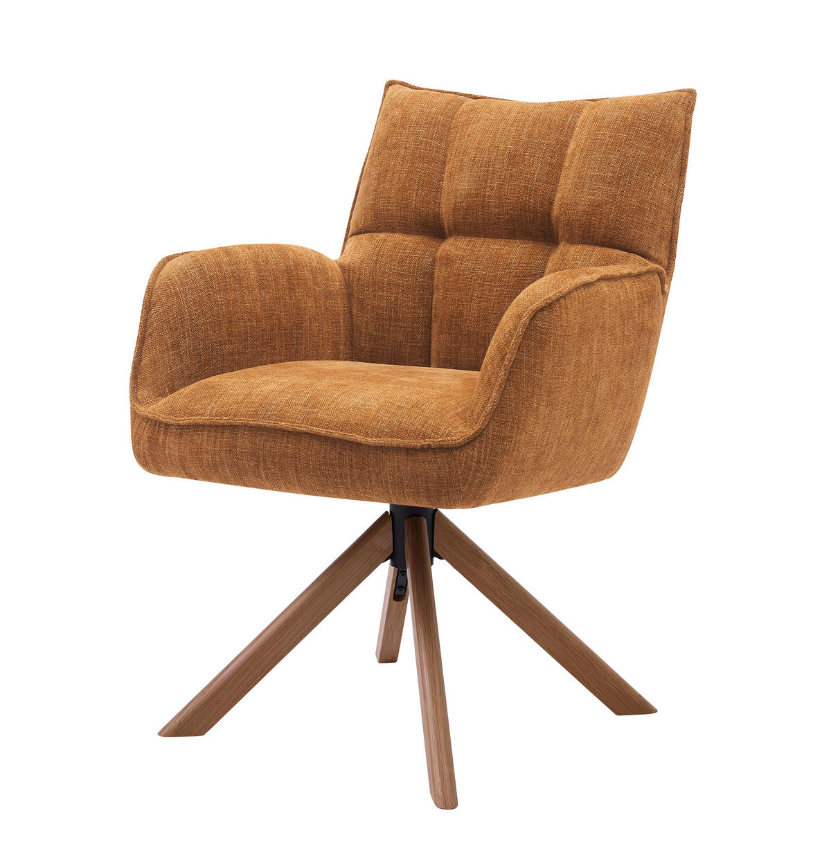 ARMLEHNSTUHL-SET 2 Stück  in Chenille  - Rostfarben/Naturfarben, MODERN, Holz/Textil (59/86/65cm) - Livetastic