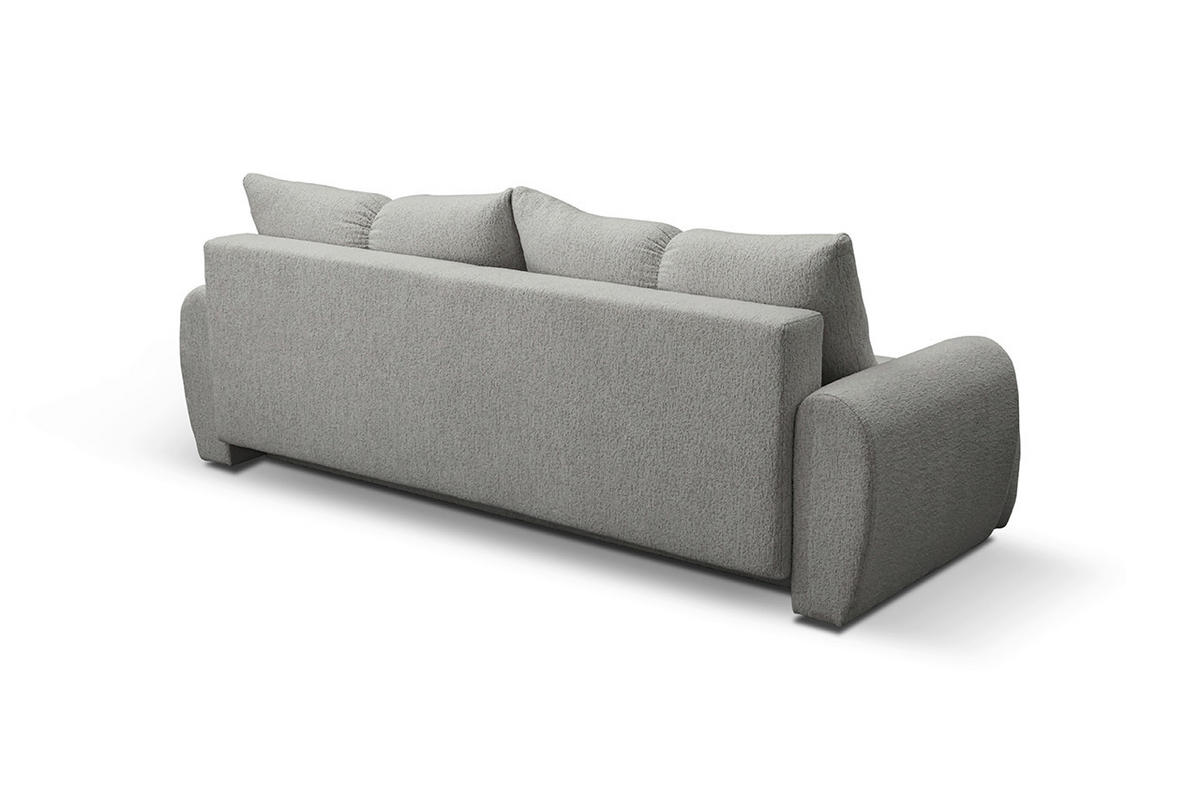 SCHLAFSOFA ALBA in Struktur Hellgrau  - Hellgrau/Schwarz, Design, Holz/Holzwerkstoff (242/93/104cm) - MID.YOU