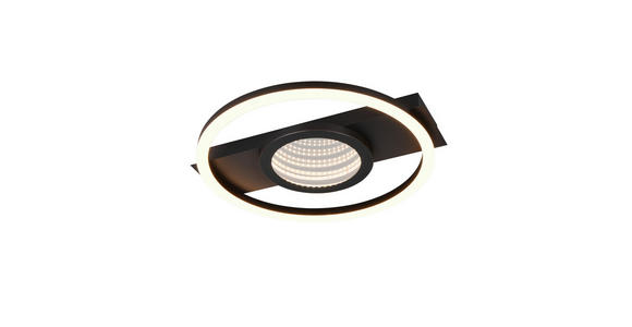 LED-DECKENLEUCHTE Varazdin 35/33/5 cm  - Schwarz, Design, Kunststoff/Metall (35/33/5cm) - Boxxx