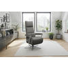 RELAXSESSEL TV VARIO COMFORT E S1 Echtleder Kopfteilverstellung, Rücken echt    - Silberfarben/Mokka, Basics, Leder/Metall (70/124/85cm) - Sit & More