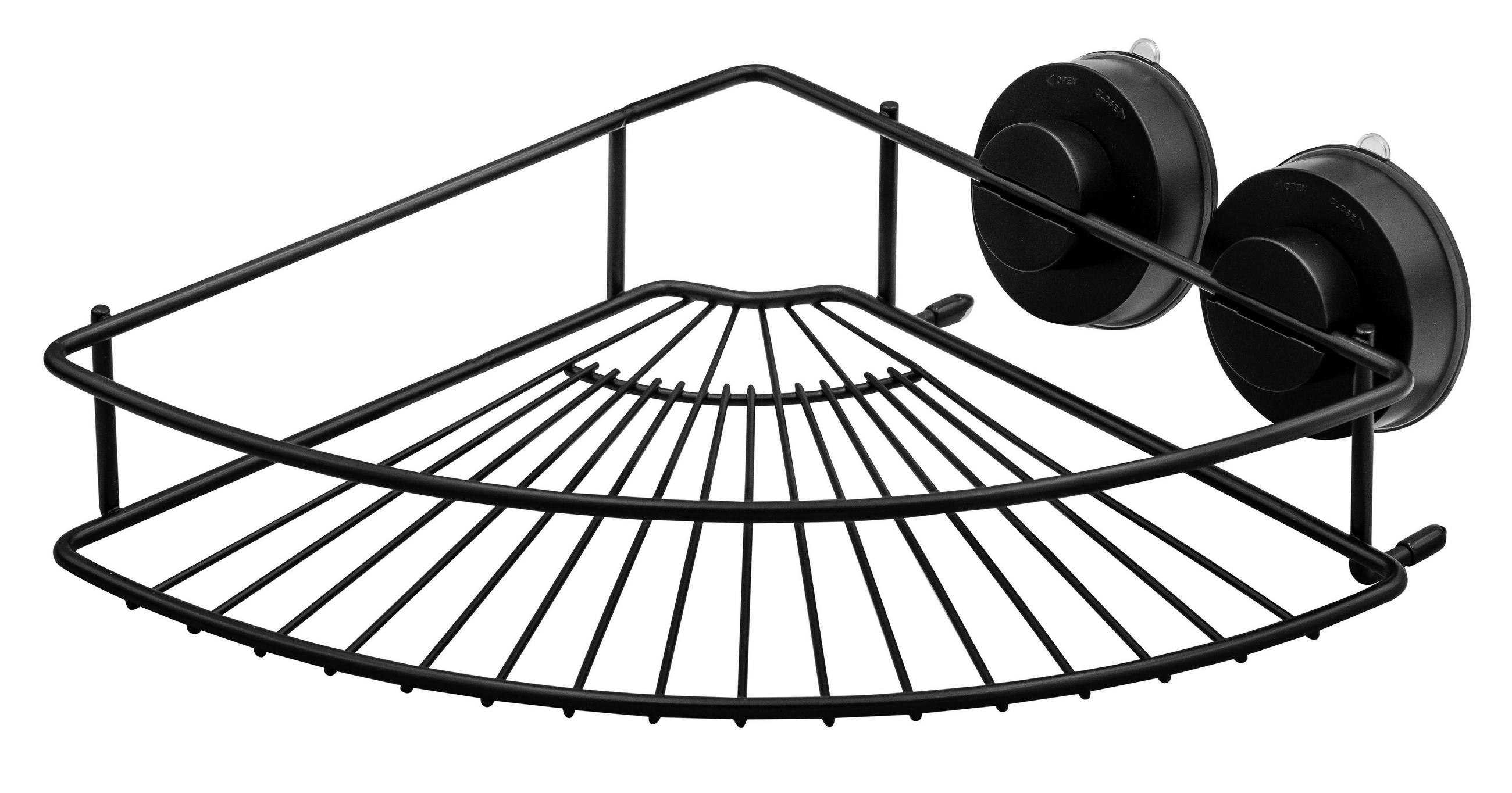 DUSCHABLAGE Metall, Kunststoff  - Schwarz, Basics, Kunststoff/Metall (29,8/9/21,8cm) - Sadena