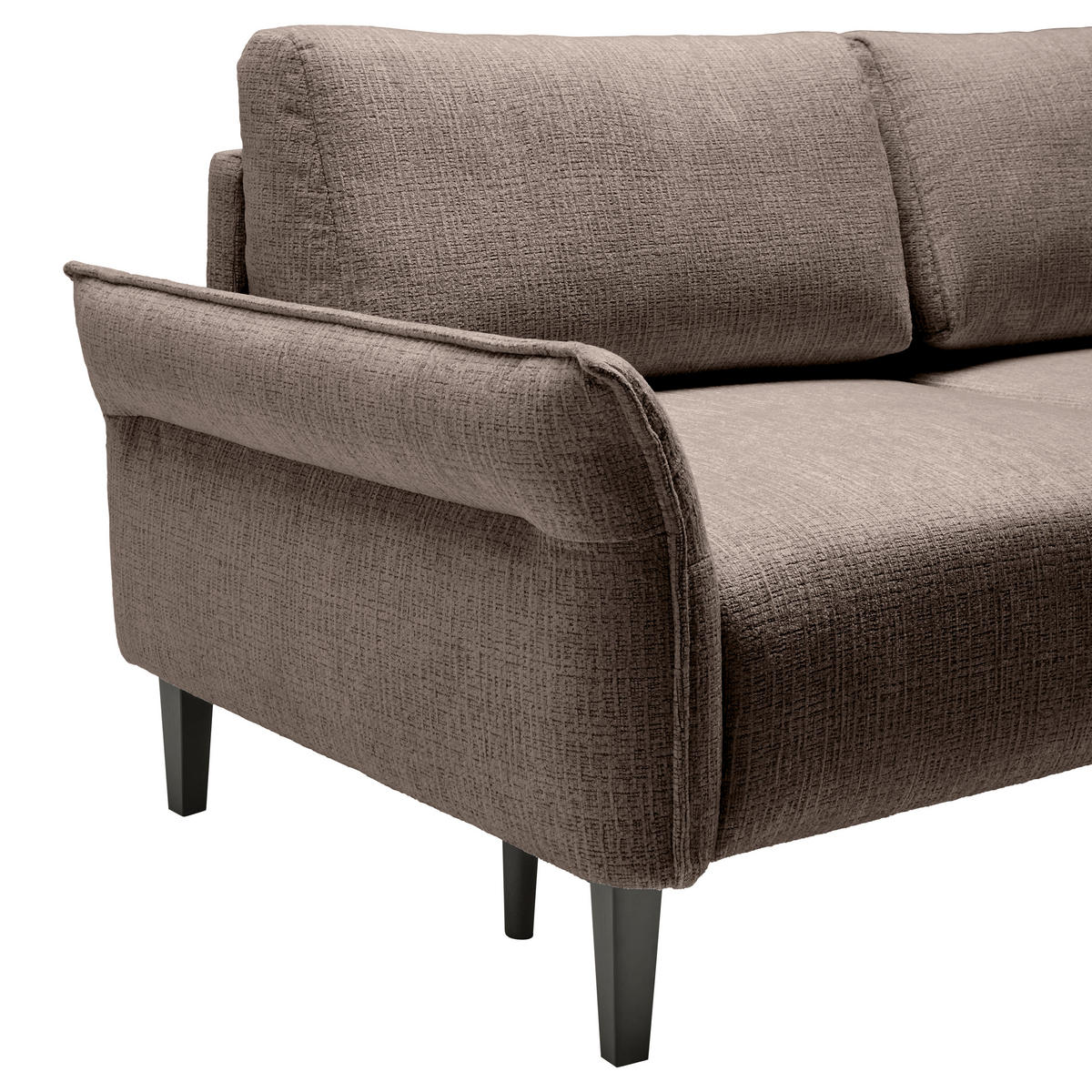 3-SITS SOFFA i vävt tyg mörkbrun  - svart/mörkbrun, Modern, trä/textil (183/85/92cm) - MID.YOU