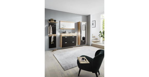 SCHUHSCHRANK 93/95/32 cm - Dunkelbraun/Silberfarben, Design, Holz/Holzwerkstoff (93/95/32cm) - Dieter Knoll